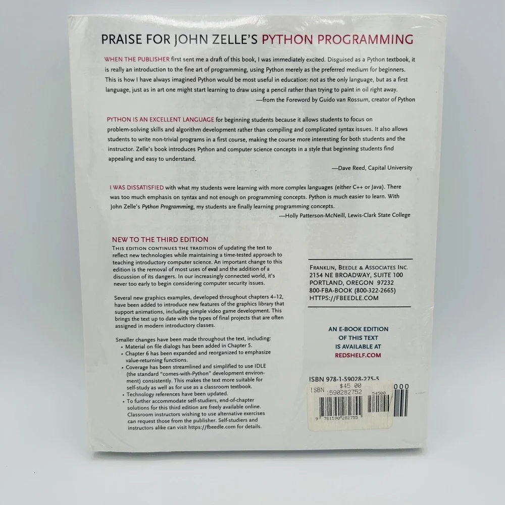 Python Programming John Zelle Third Edition Introduction to Computer Science